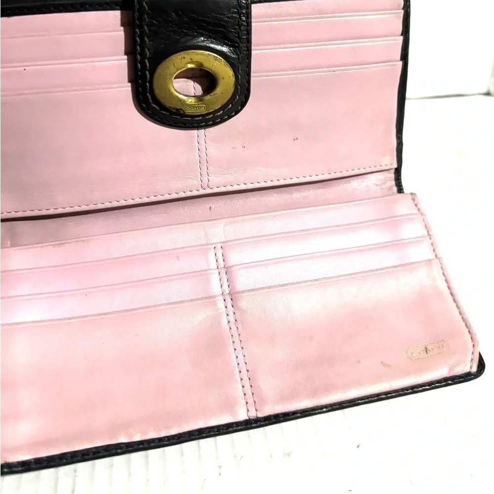 Coach vintage Black Leather Wallet